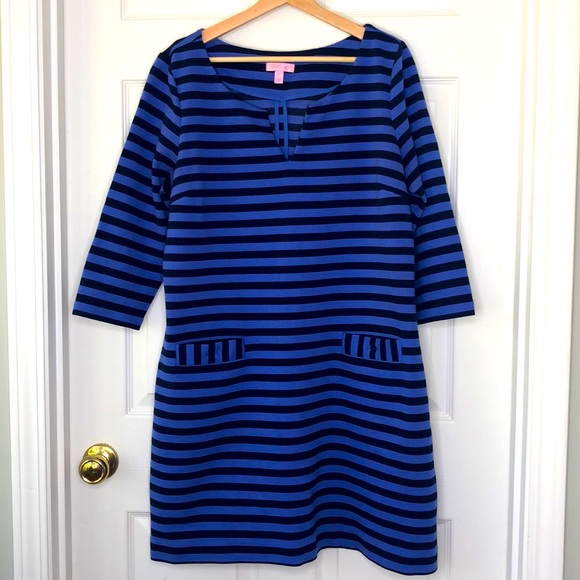 Lilly Pulitzer Dresses & Skirts - Lilly Pulitzer Charlene Iris Blue Ottoman Dress- XL